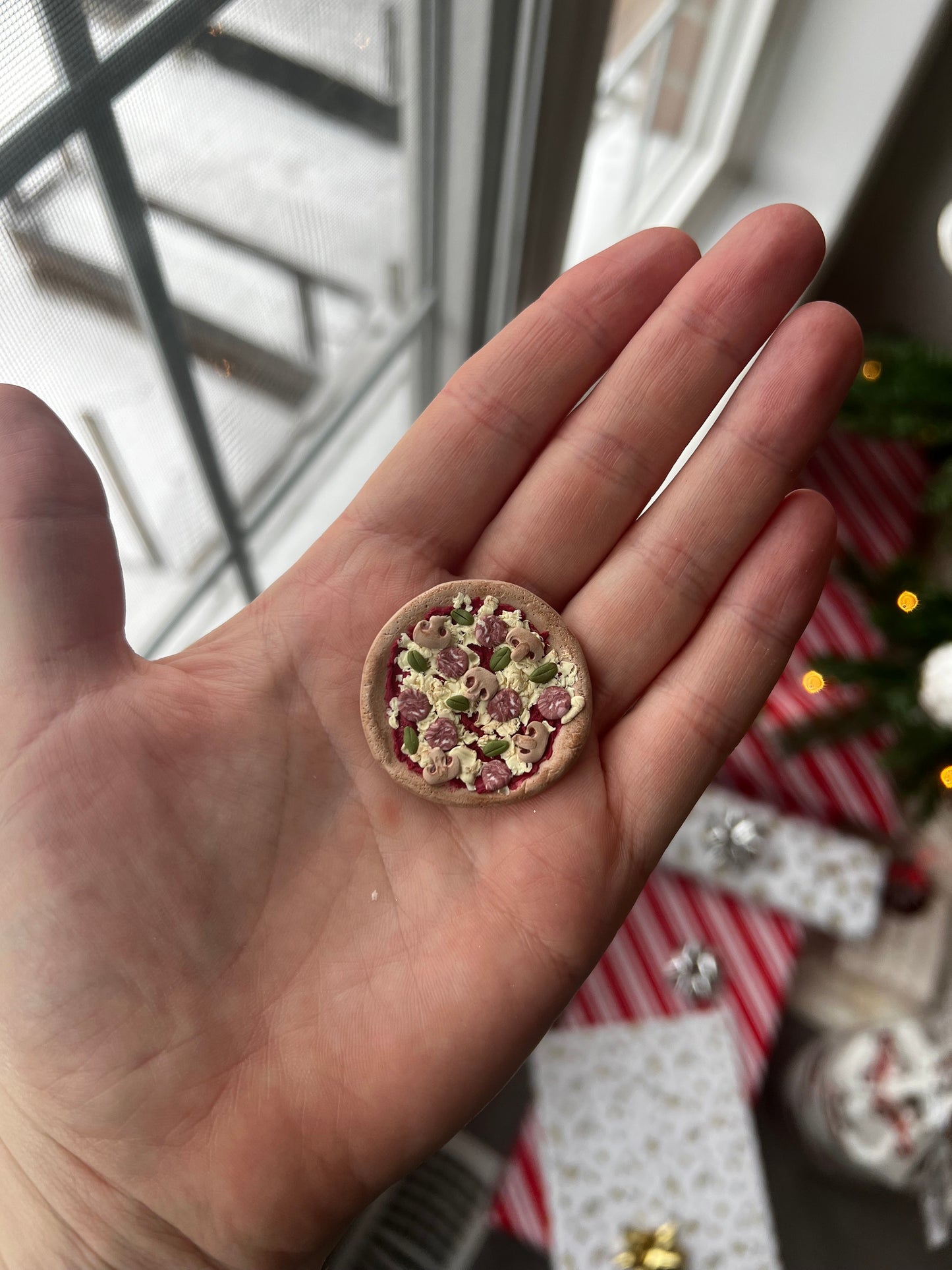 Miniature Polymer Clay Pizzas with Kiana