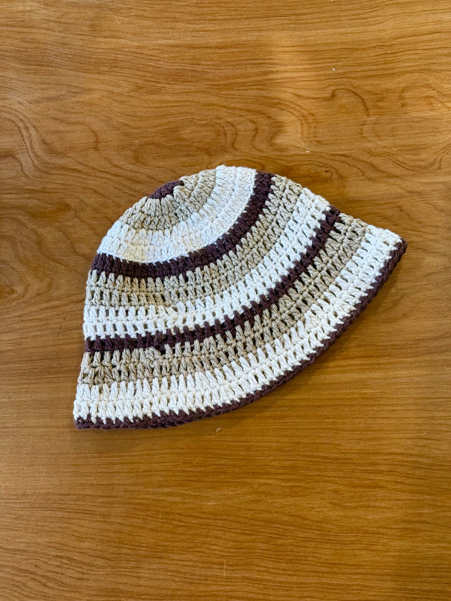 Striped Crocheted Hat by Not Your Nanas Goods