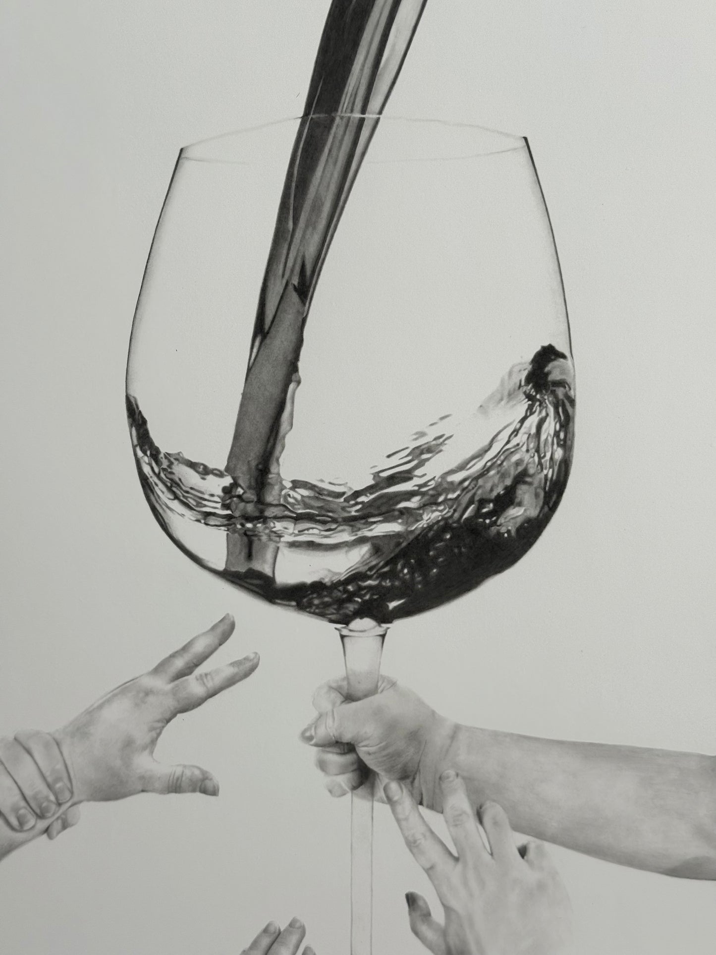 Wine Glass Print by Jade Farquhar