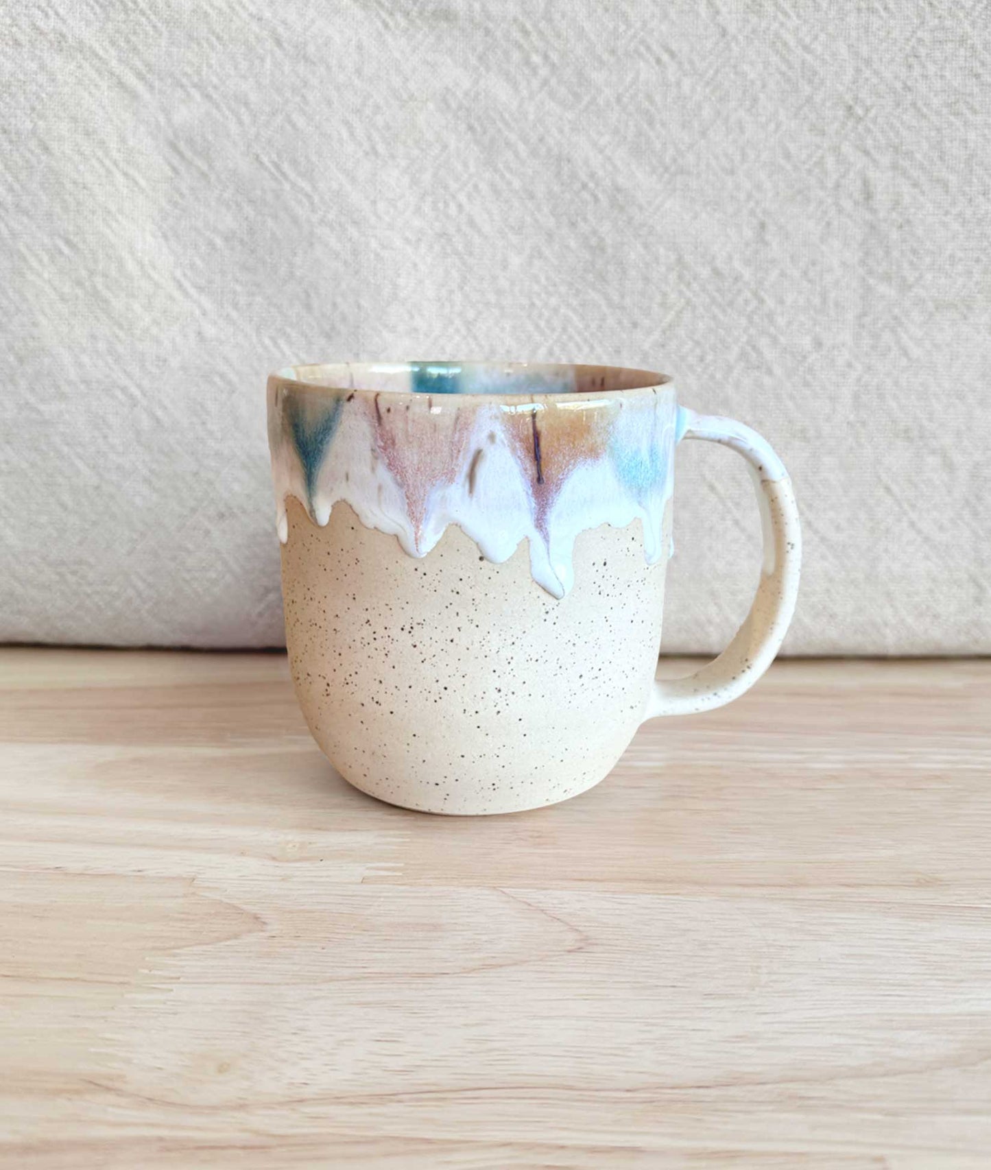 Ceramic Speckled Drip Mug by Alicia Sanchez Pottery