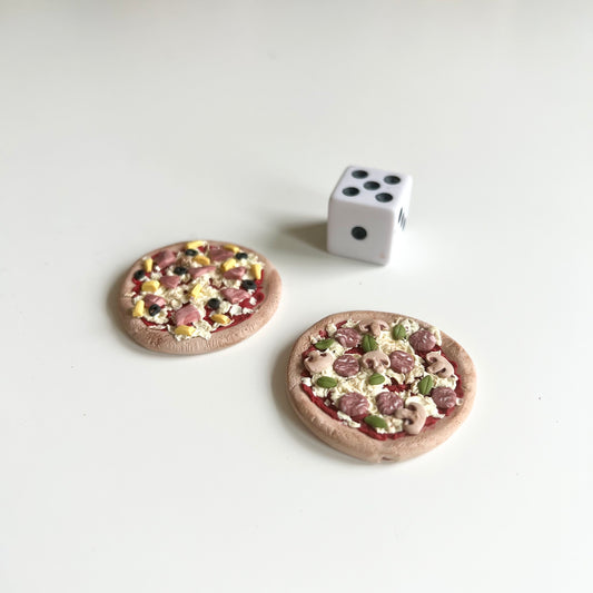 Miniature Polymer Clay Pizzas with Kiana