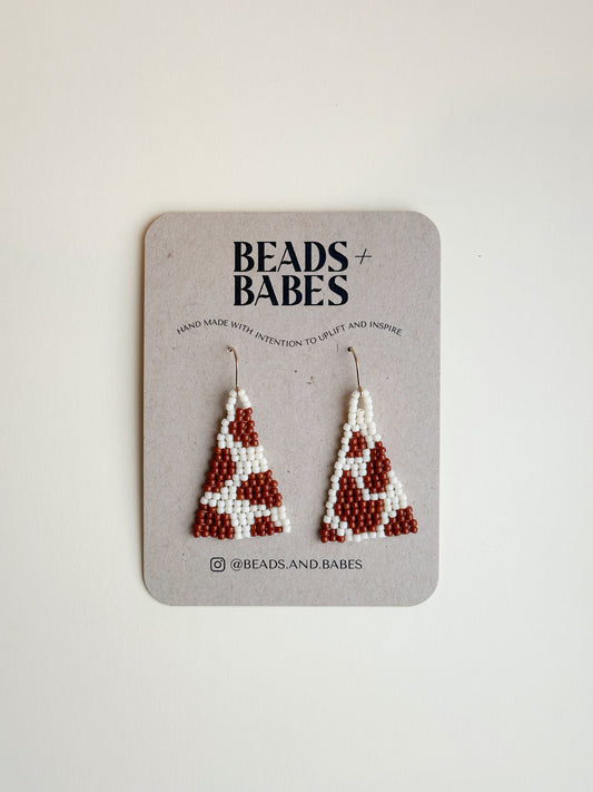 “Bessie” Earrings by Beads + Babes (brown)