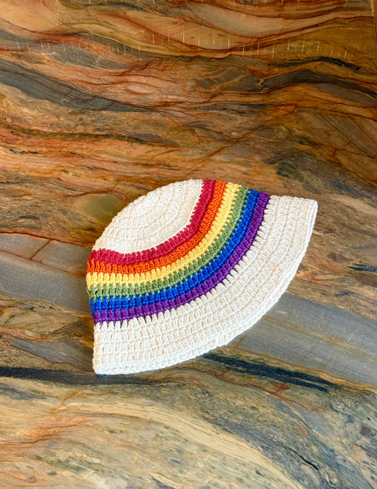 Rainbow Striped Bucket Hat by Not Your Nana’s Goods