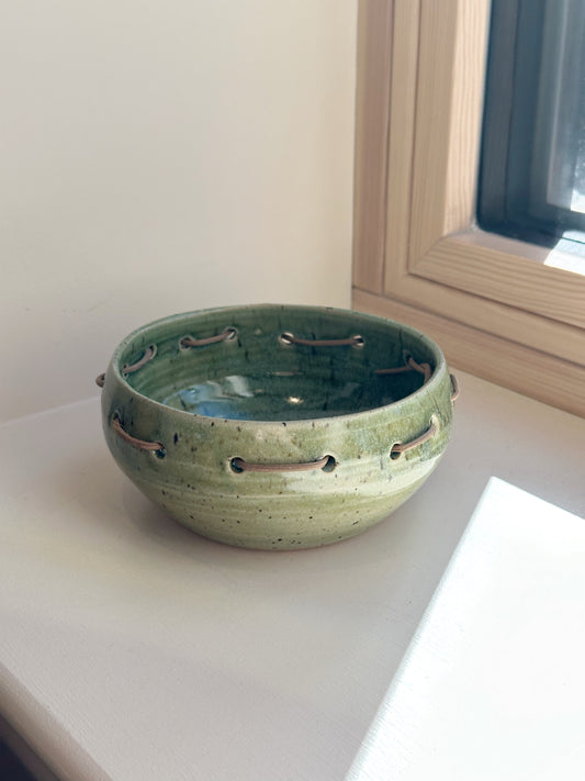 Green Woven Bowl by Alyssa Marie