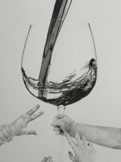 Wine Glass Print by Jade Farquhar