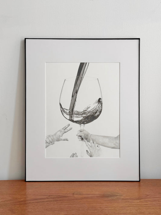 Wine Glass Print by Jade Farquhar