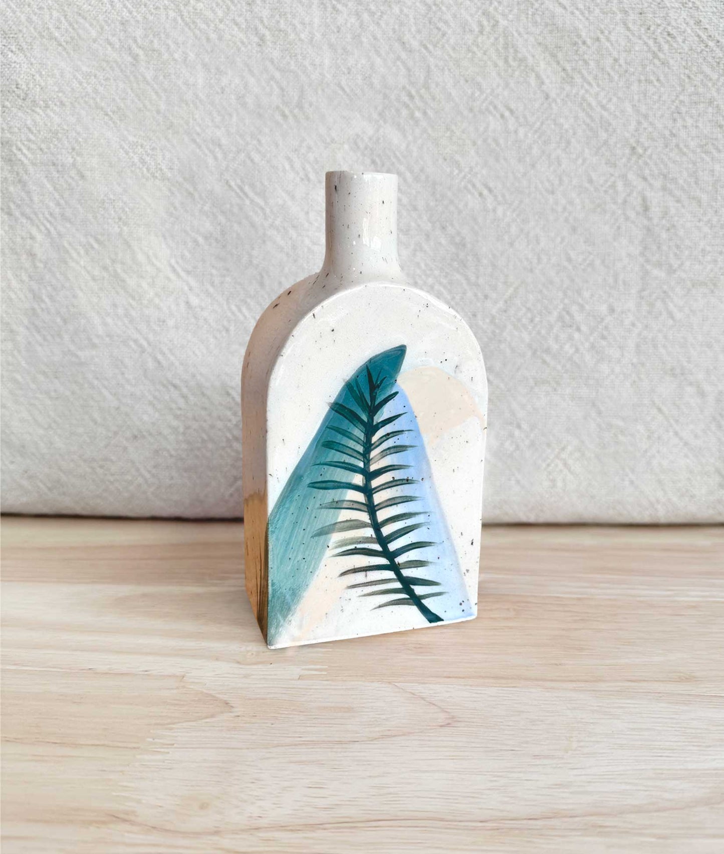 Hand Painted Ceramic Bud Vase by Alicia Sanchez Pottery.