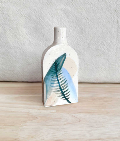 Hand Painted Ceramic Bud Vase by Alicia Sanchez Pottery.