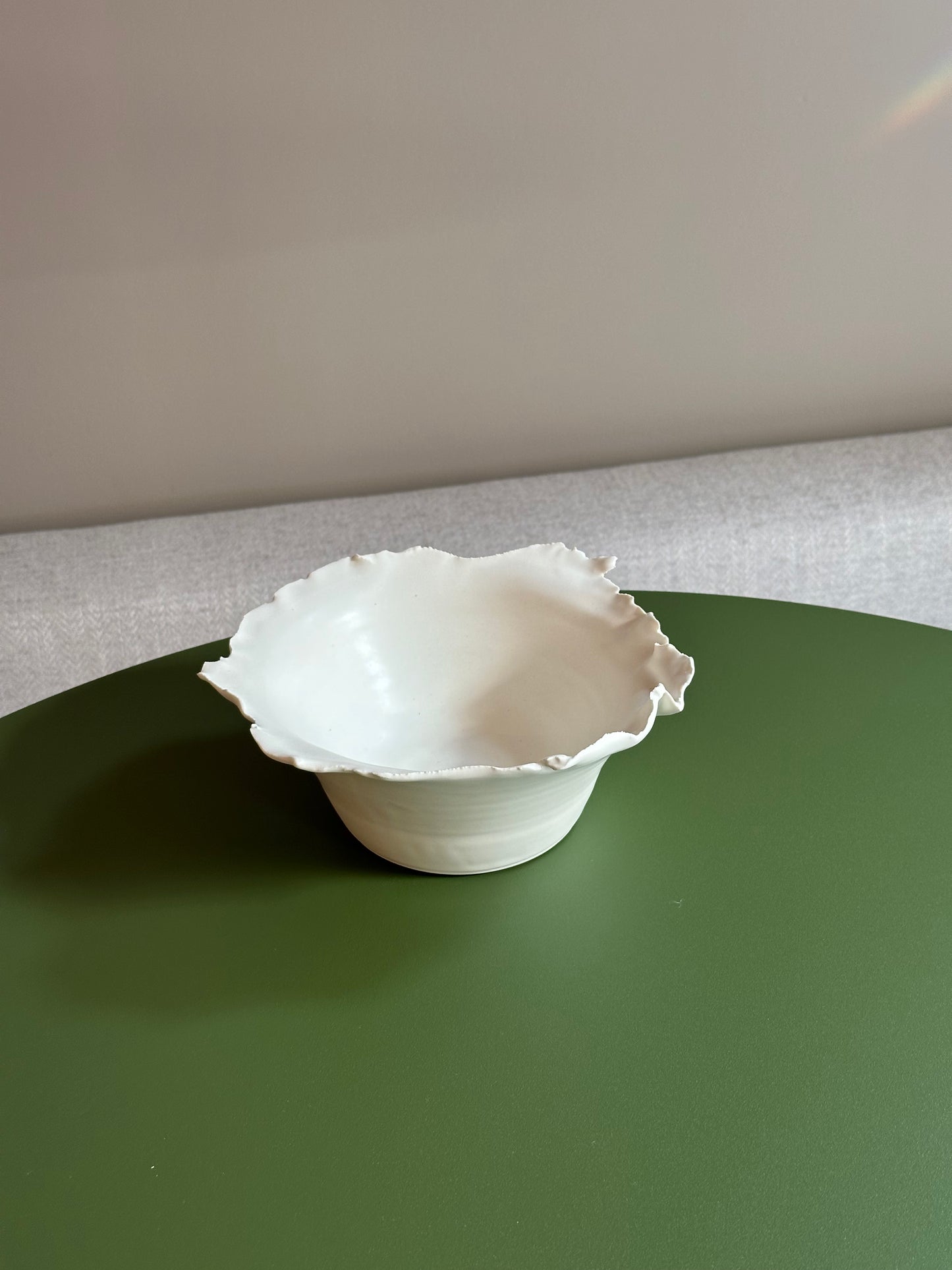 Ripped Porcelain Bowl by FB Ceramics