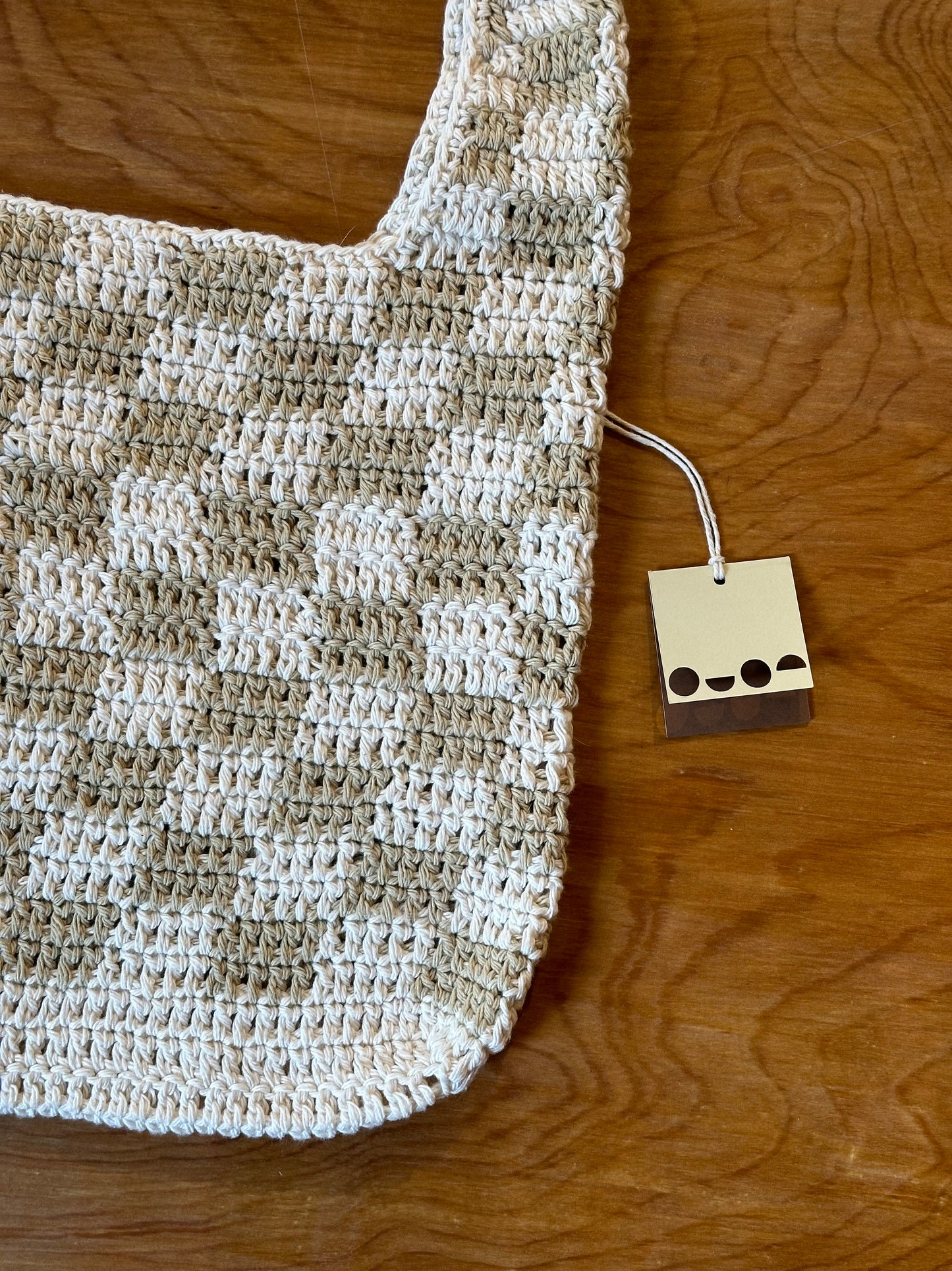 Hand Crocheted Checkered Bag by @NotYourNanasGoods